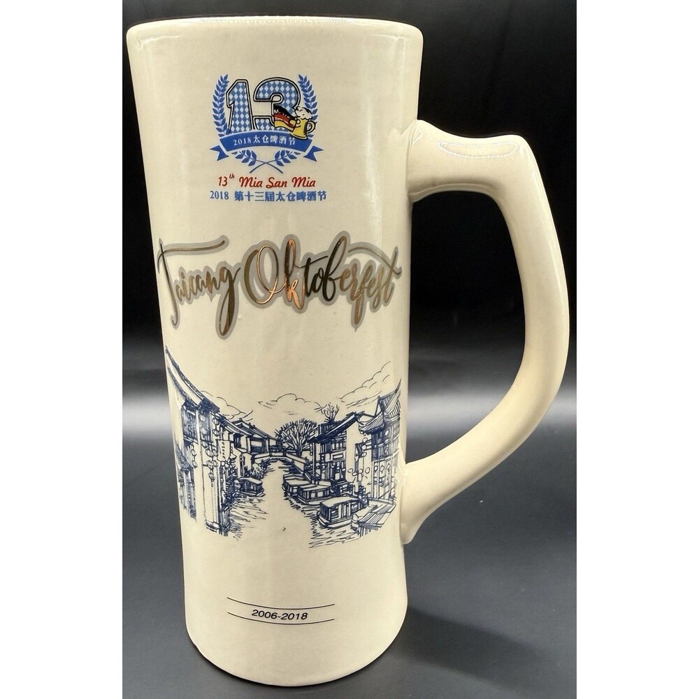 2018 Taicang Oktoberfest Beer Stein Mug 13th Festival Souvenir • Sponsors China